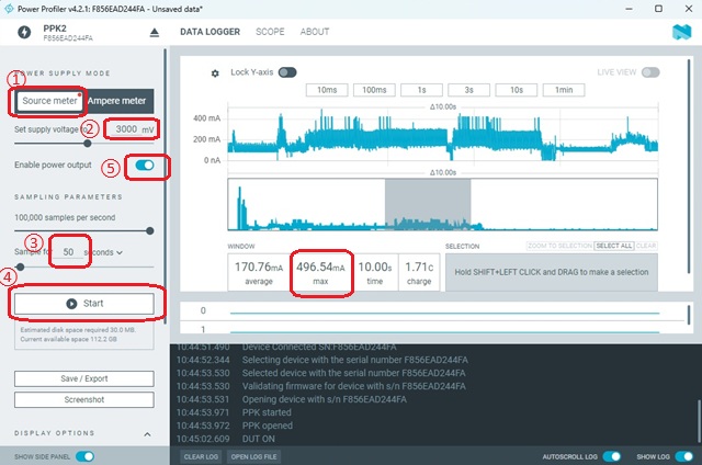 image from NORDIC Power Profiler Kit Ⅱを試す